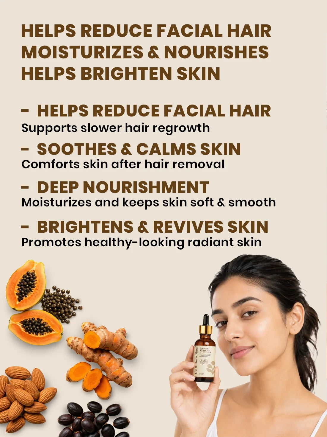 Cyperus Rotundus Permanent Hair Reduction Oil